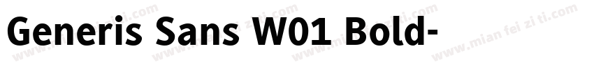 Generis Sans W01 Bold字体转换
